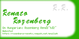 renato rozenberg business card